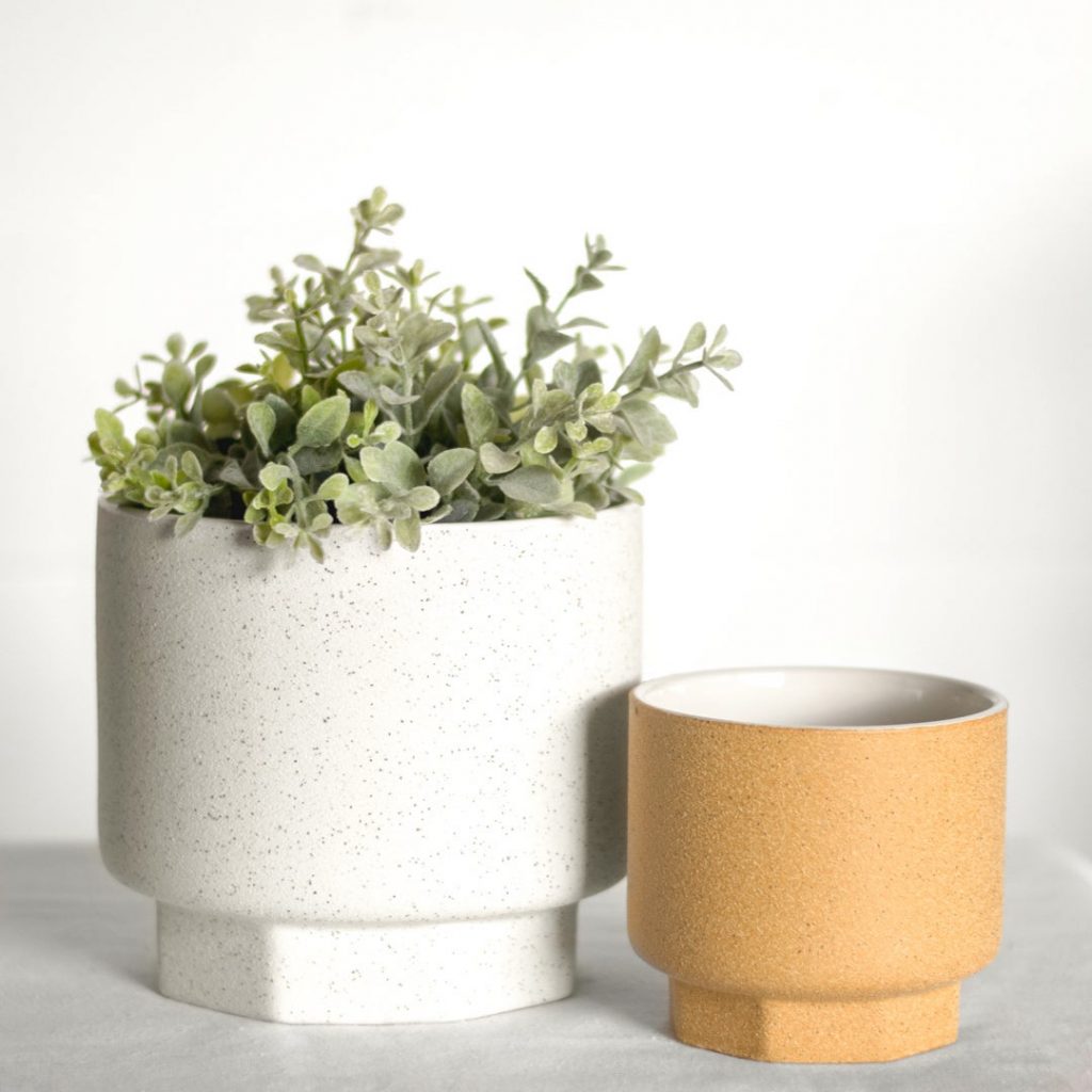 White and Mustard Planters