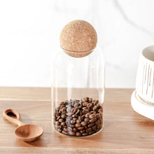 Load image into Gallery viewer, Glass Jar with a Cork Ball Top
