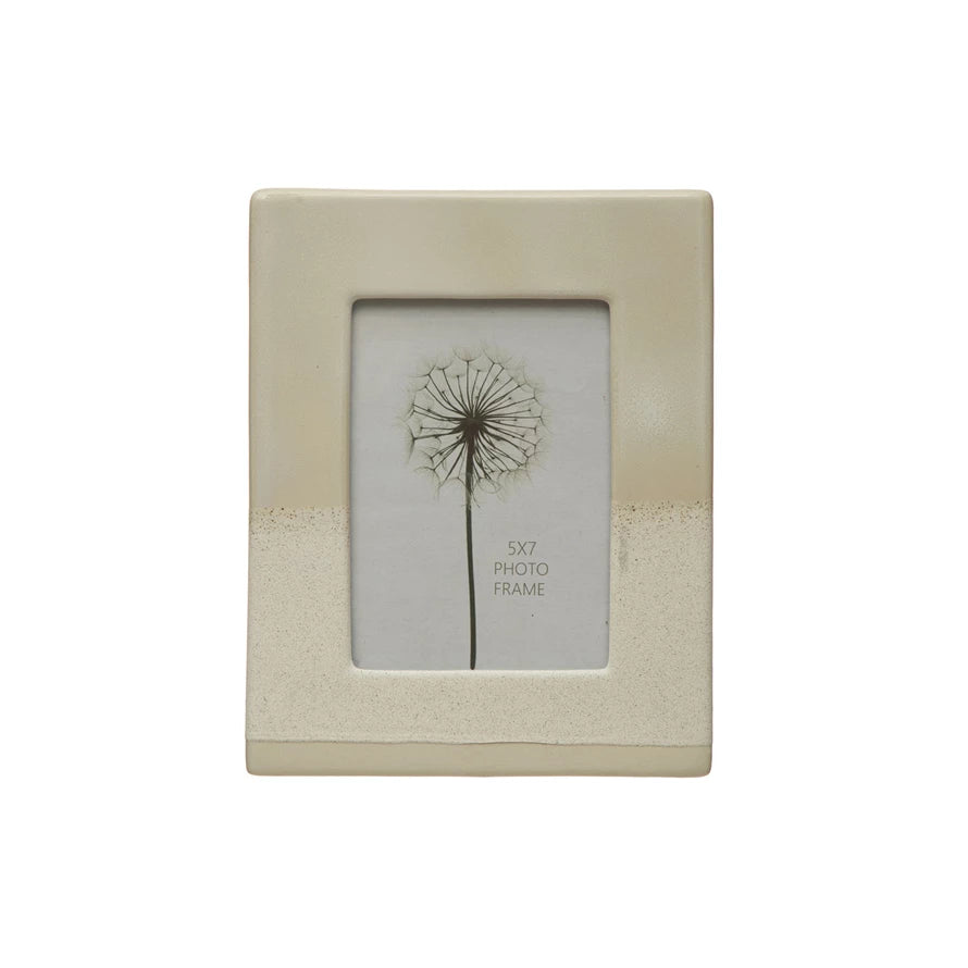 Stoneware Photo Frame, Reactive Glaze