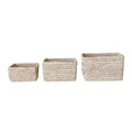 Hand-Woven Grass & Date Leaf Baskets, Natural