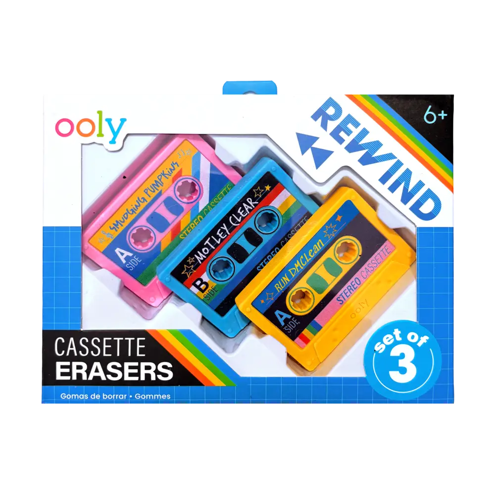 Rewind Cassette Retro Erasers