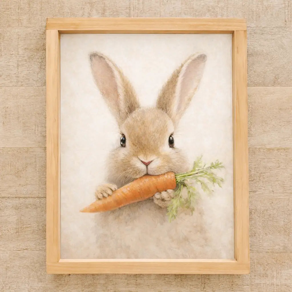 Bunny Eating A Carrot