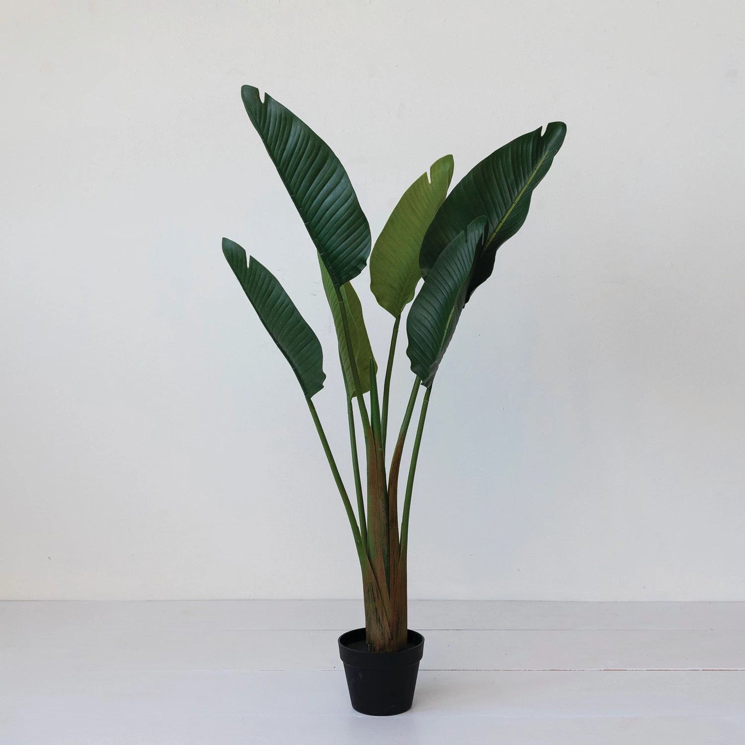 Faux Banana Tree in Plastic Pot