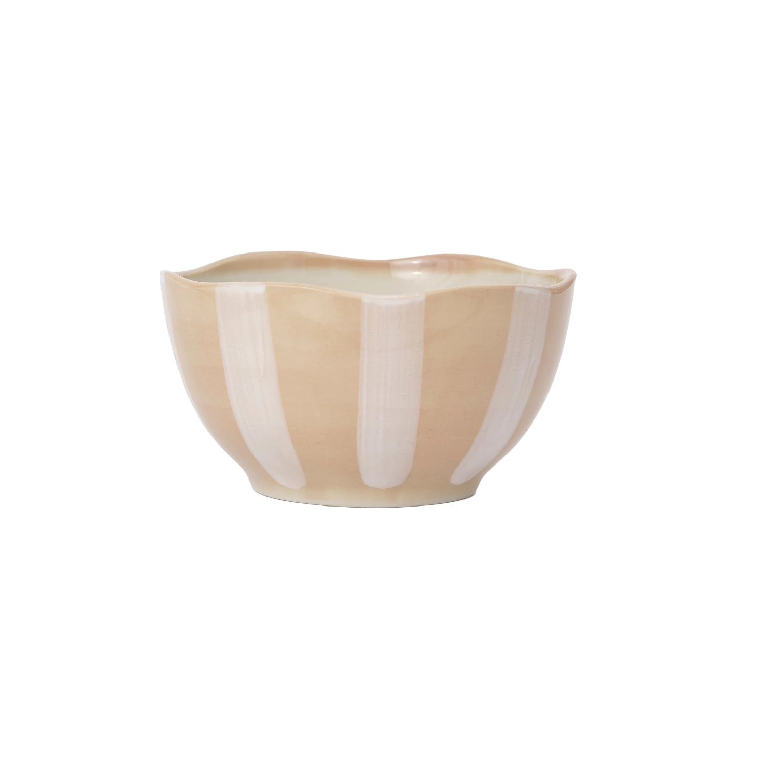 Tan Striped Bowl