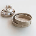 Oval Decorative Hand-Woven Rattan Baskets
