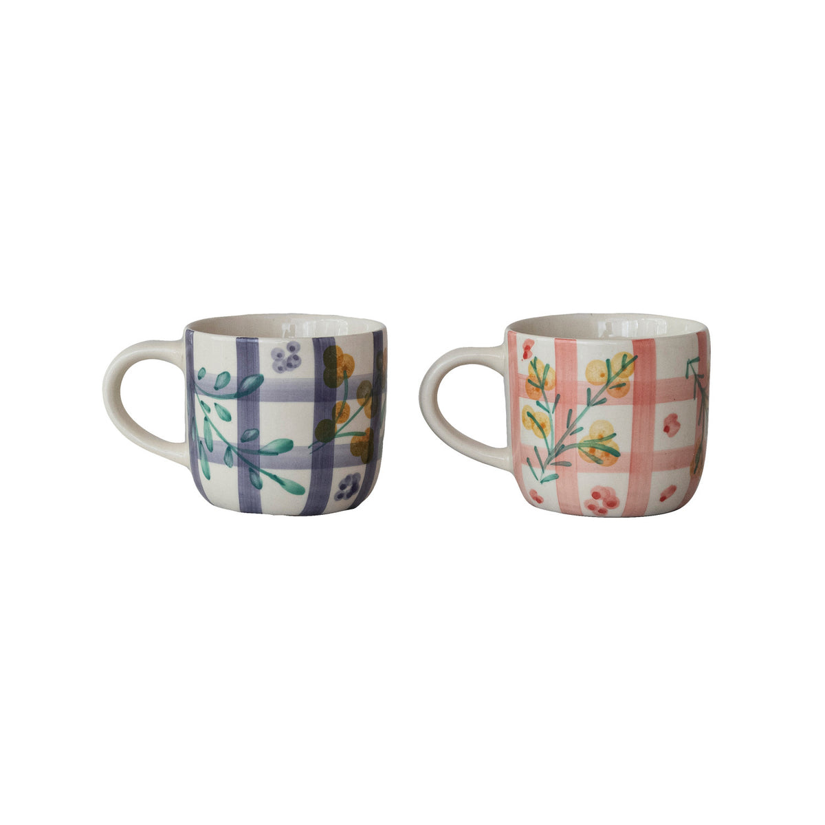 Plaid Floral Mug