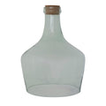 Hand-Blown Recycled Glass Cloche with Cork Stopper