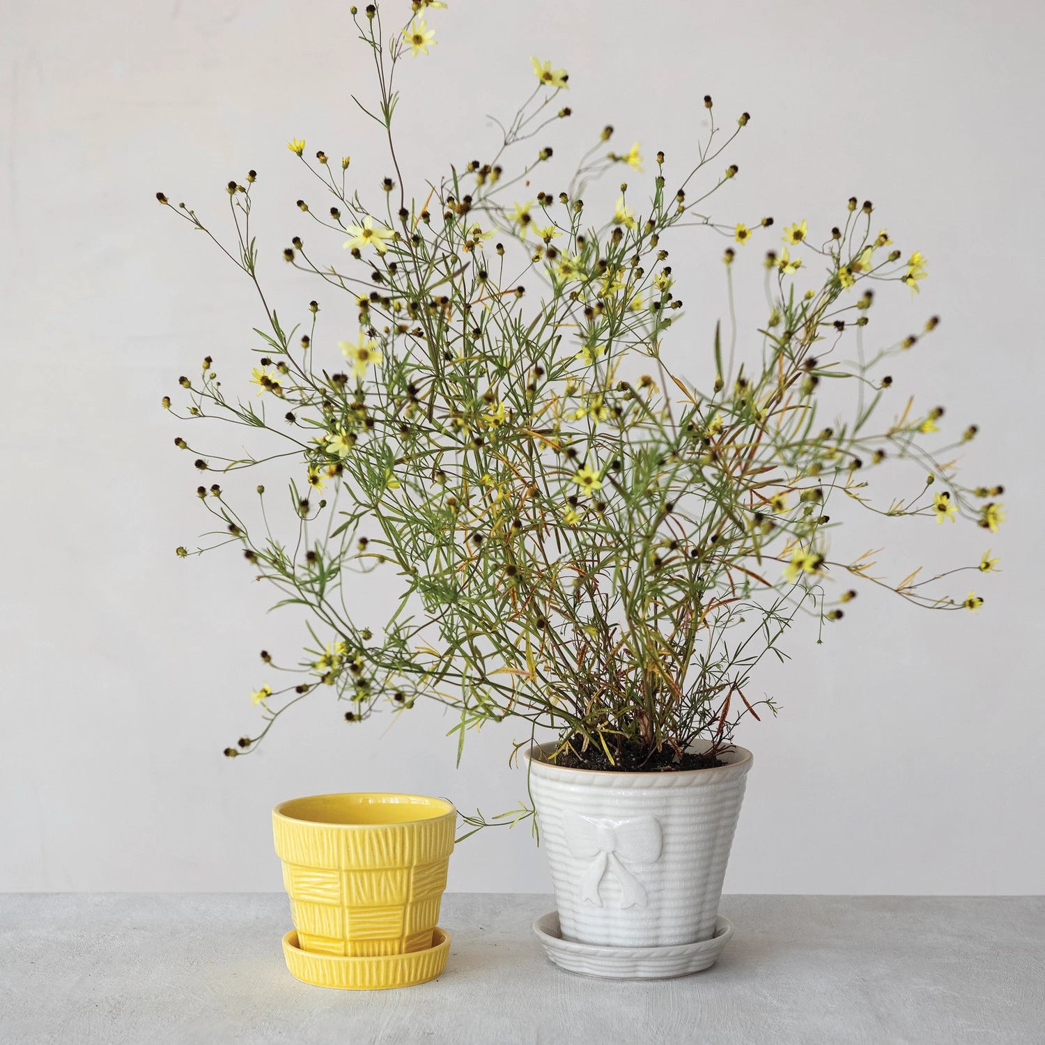 Vintage Reproduction Planter with Saucer