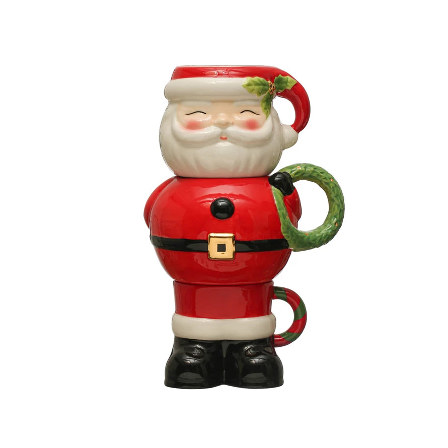 Stackable Santa Mugs