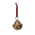 Embossed Metal Sleigh Bell with Velvet Ribbon