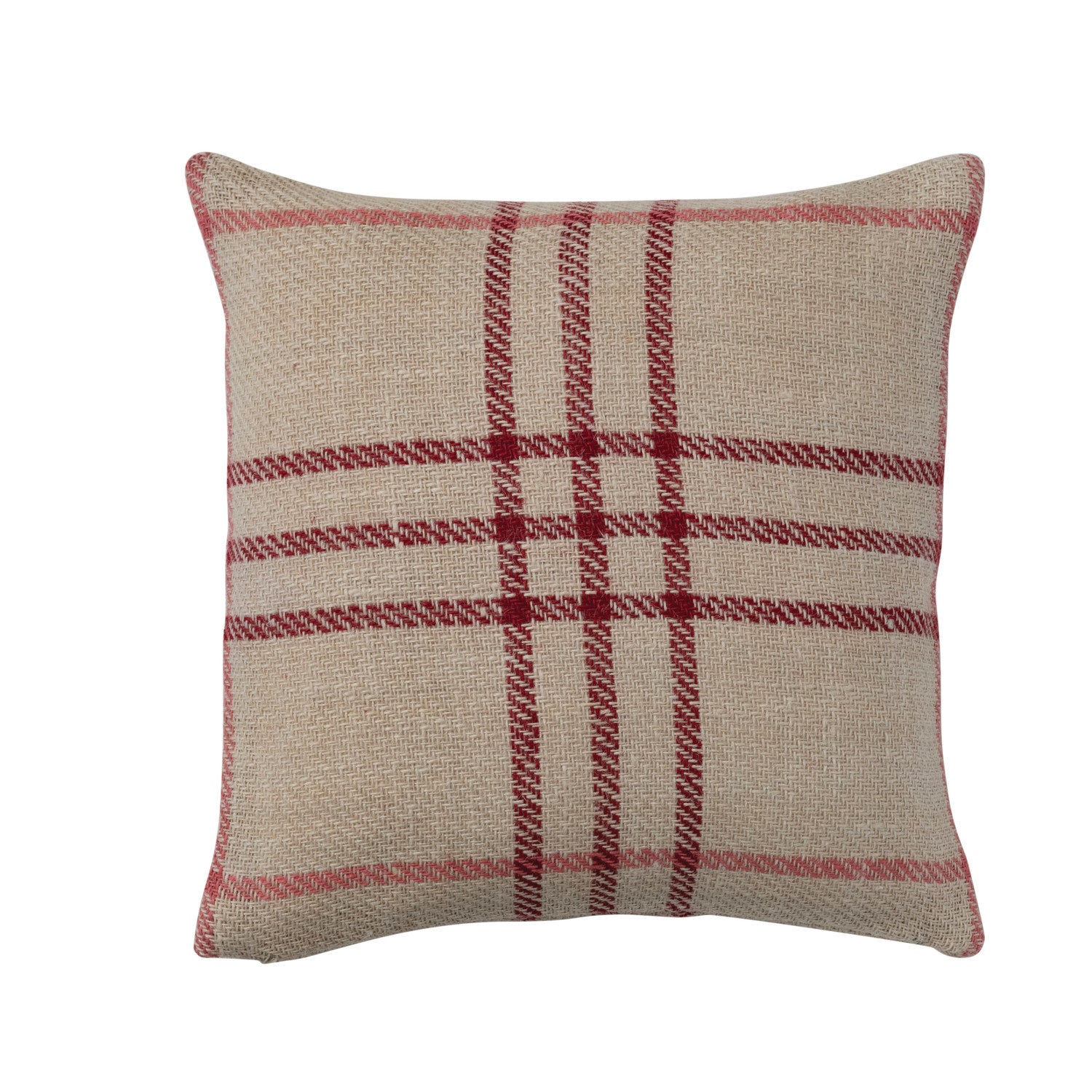 Square Woven Jute Pillow