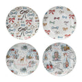 Stoneware Plate w/ Holiday Pattern