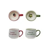 Stoneware Mug with Colored Rim