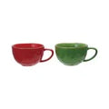 Stoneware Mug with Colored Rim