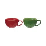 Stoneware Mug with Colored Rim