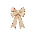 Metal Bow Wall Décor with Polka Dots, Cream Color & Red