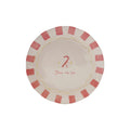 Hand-Painted Stoneware Plate with Candy Canes "Deck the Halls"