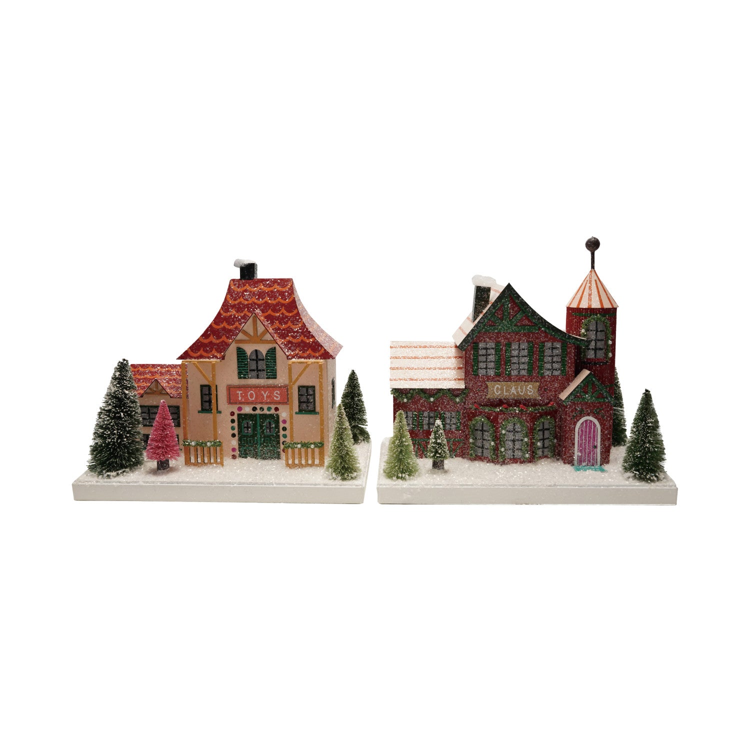 Paper North Pole Building with LED Light