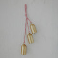 Hanging Metal Bells with Red & White Cord