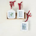 Resin Photo Frame Ornament with Velvet Ribbon