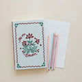 Handmade Paper & Embroidered Fabric Bound Notebook