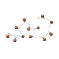 Embossed Mercury Glass Ornament Garland with Jute Cord
