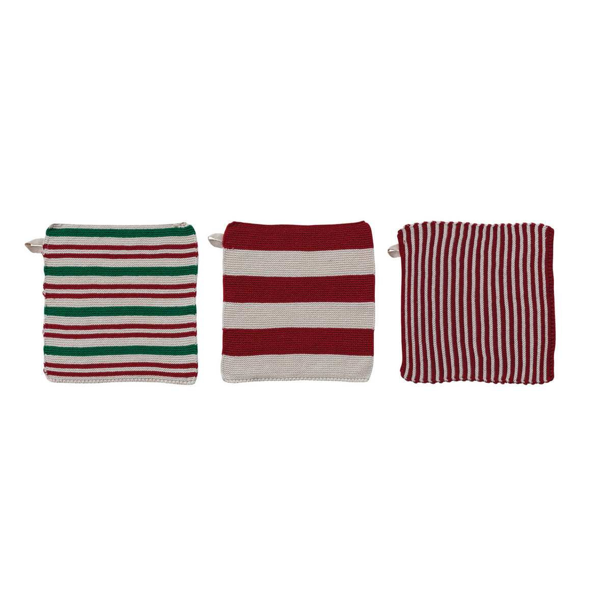 Cotton Knit Striped Dish Cloth