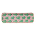 Enameled Metal Tray with Tree Pattern & Gold Edges