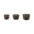 Galvanized Metal Fluted Planters, Antique Zinc Finish