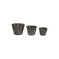 Small Galvanized Metal Scalloped Planters