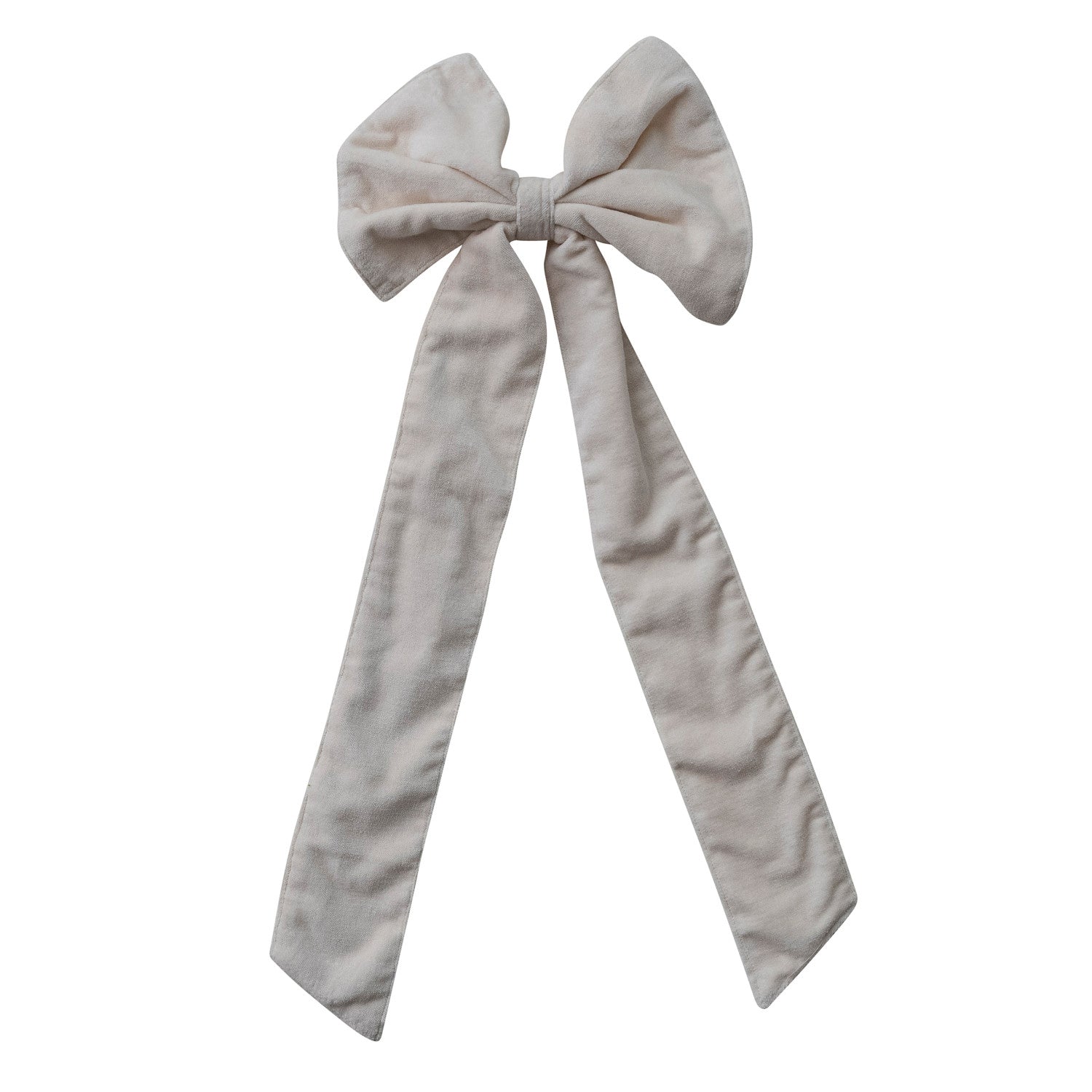 Cotton Velvet Clip-on Bow