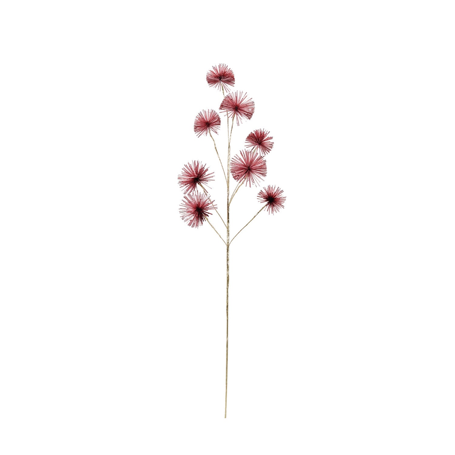 Plastic Tinsel Ball Stem