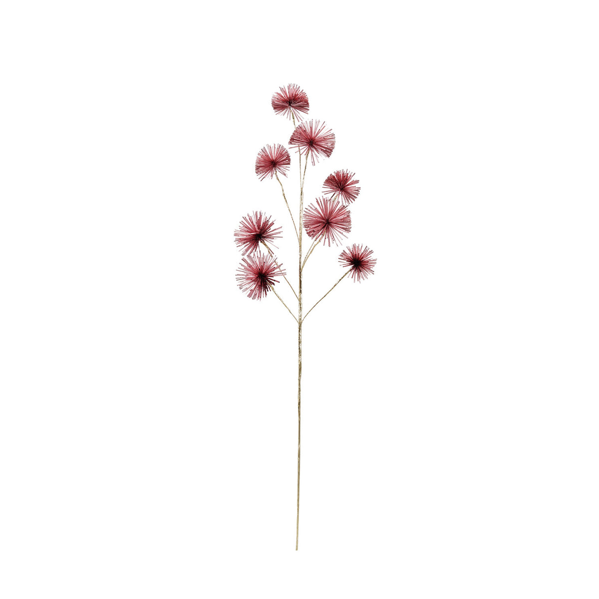 Plastic Tinsel Ball Stem