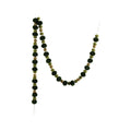 Fabric Pom Pom Garland, Green & Gold Color