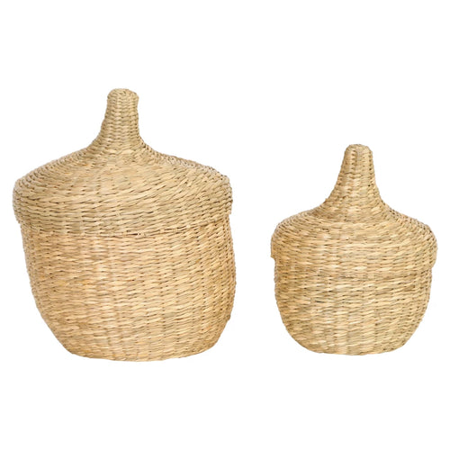 Hand Woven Basket with Lid