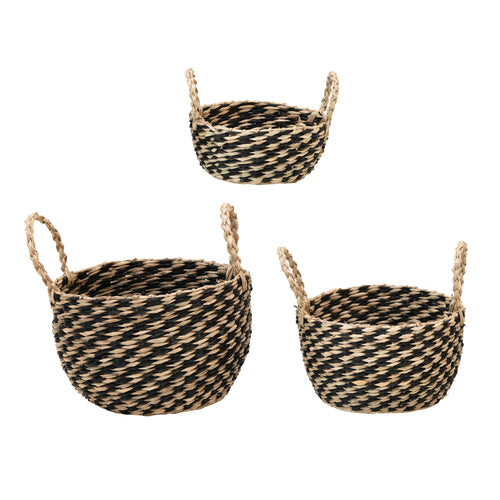 Set of 3 Black Basket