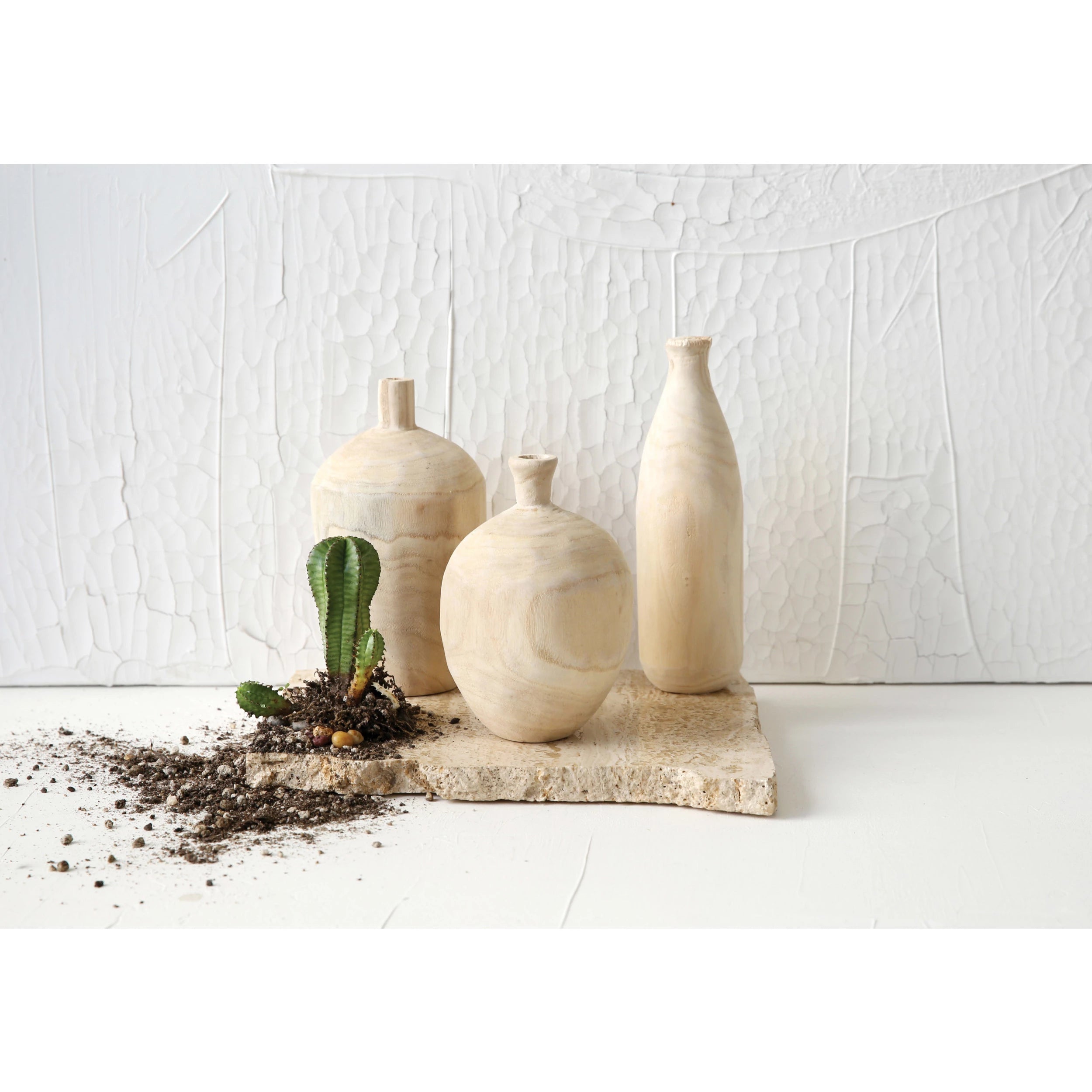 Paulownia Wood Vase, 3 Styles